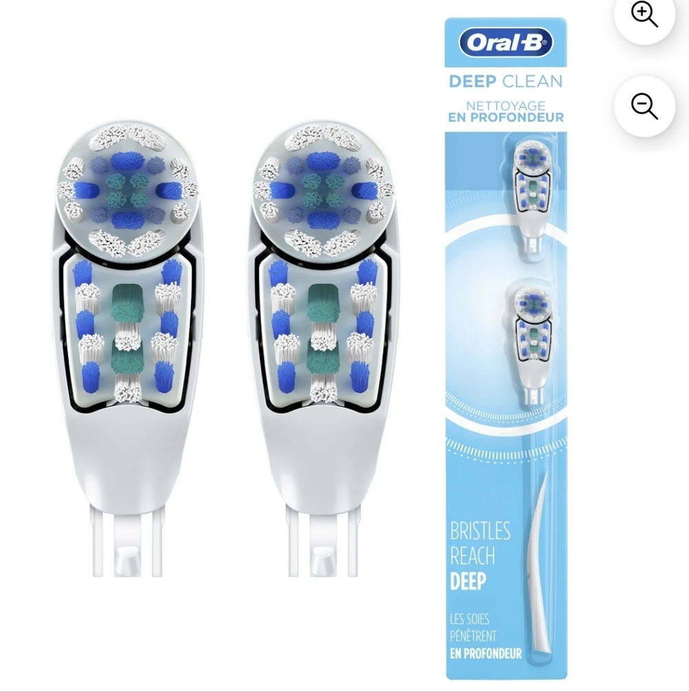 🔮3/$15 Oral-B Deep Clean Battery Powered Toothbrush Replacement Brush Heads